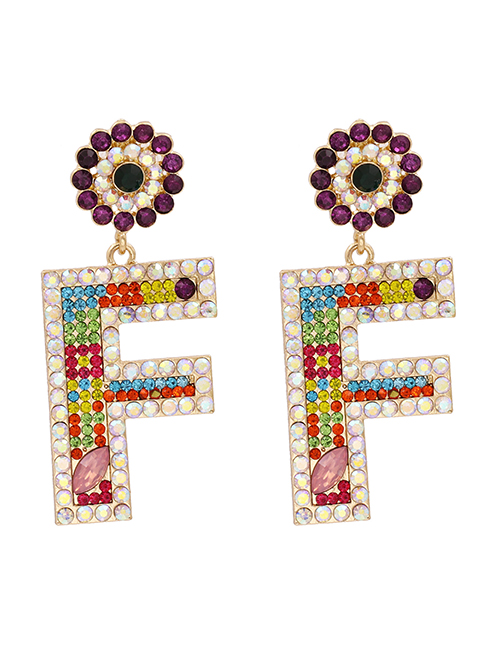Fashion Light Color Diamond And Pearl Flower Alloy Earrings