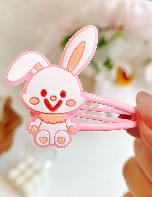 Fashion Bunny Flower Animal Hit Color Alloy Rubber Children Hairpin