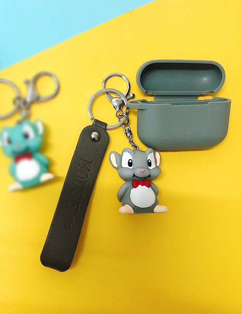 Fashion Squirrel + Gray Headphone Case (1st Generation) Mouse Apple Wireless Bluetooth Headset Silicone Case