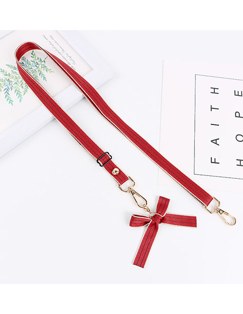 Fashion Red Bar Bowknot Can Be Slinged Into One Integrated Backpack Type Wide Lanyard Strap
