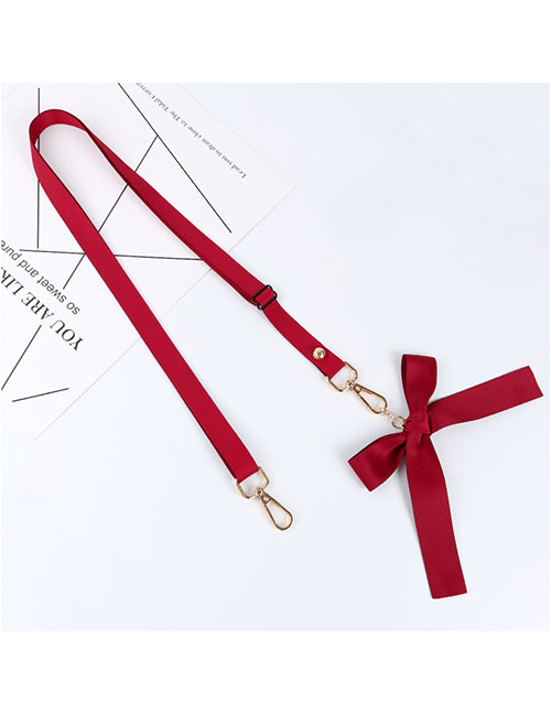 Fashion Pure Red Bowknot Can Be Slinged Into One Integrated Backpack Type Wide Lanyard Strap