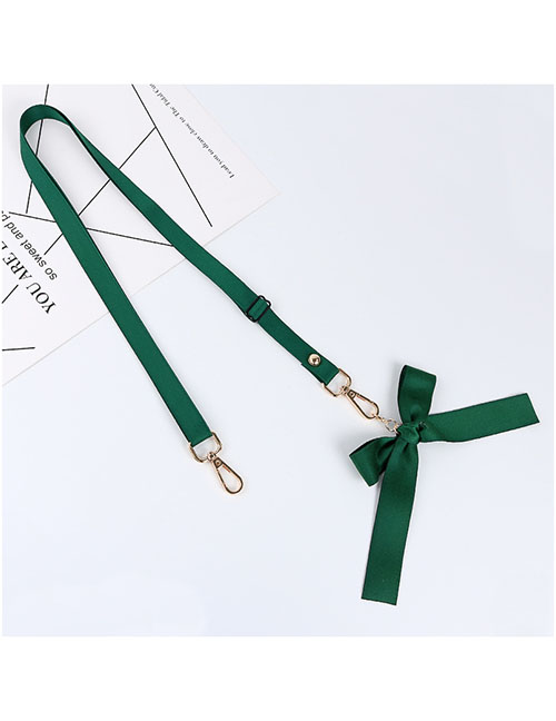 Fashion Pure Dark Green Bowknot Can Be Slinged Into One Integrated Backpack Type Wide Lanyard Strap