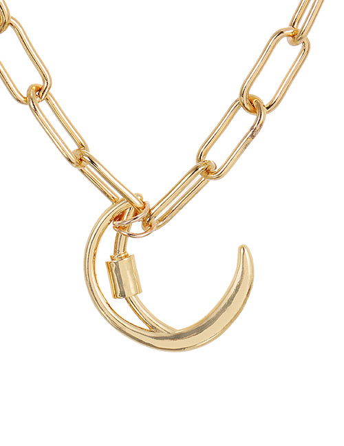 Fashion Gold Color C (40cm) Alloy Letter Necklace