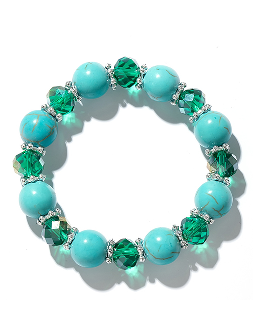 Fashion Turquoise Blue Handmade Beaded Colorful Crystal Bead Bracelet