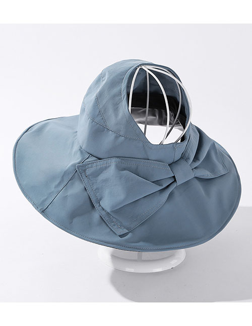 Fashion Blue Bow-shade Solid Color Empty Top Hat