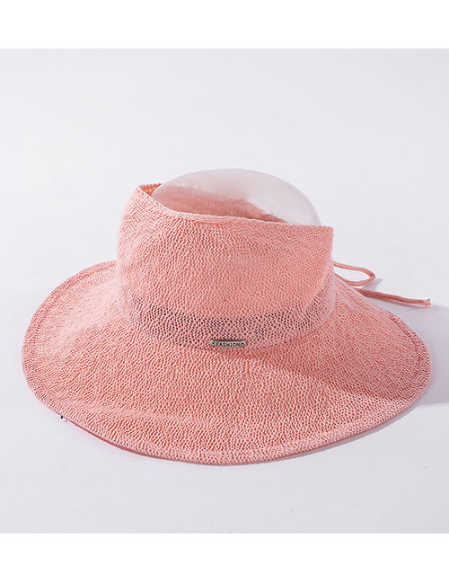 Fashion Pink Milk Silk Big Eaves Cover Face Sunscreen Top Hat