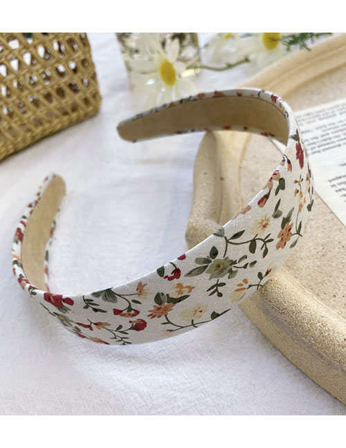 Fashion Floral Yellow Floral Checked Printed Broadband Hairband