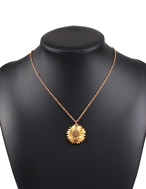 Fashion Golden Sunflower Alloy Necklace