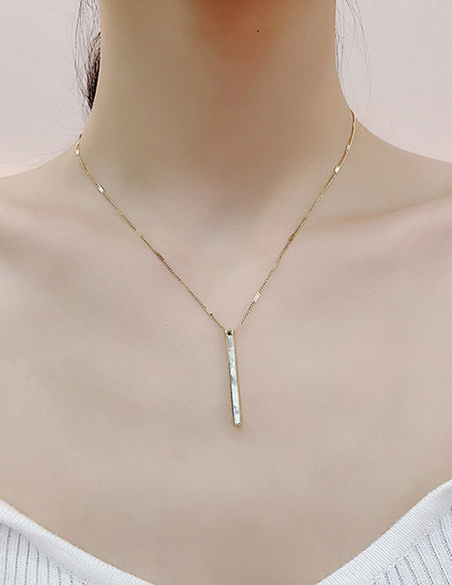 Fashion Golden Shell Titanium Steel Long Alloy Necklace