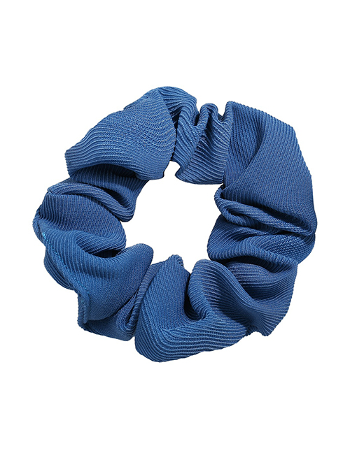 Fashion Haze Blue Striped Fabric High Elasticity Large Intestine Loop Hair Rope