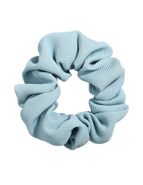 Fashion Light Blue Striped Fabric High Elasticity Large Intestine Loop Hair Rope