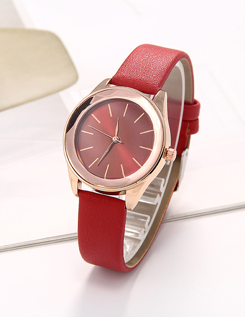 Fashion Red Iris Dial Diamond Ladies Quartz Watch