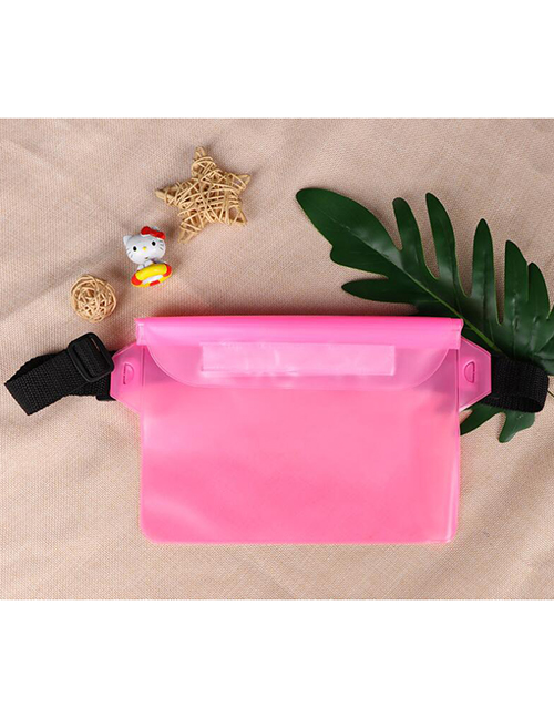 Fashion Pink Storage Bag Pvc Swimming Cell Phone Waterproof Waist Bag