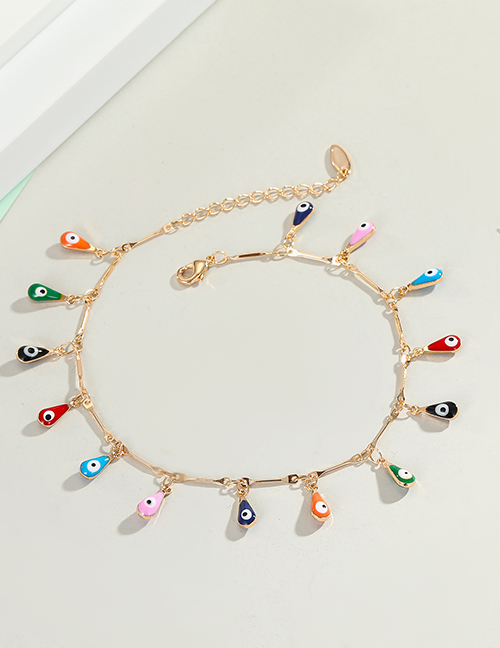 Fashion Water Drop Eyes Genuine Gold-plated Fringed Eye Anklet