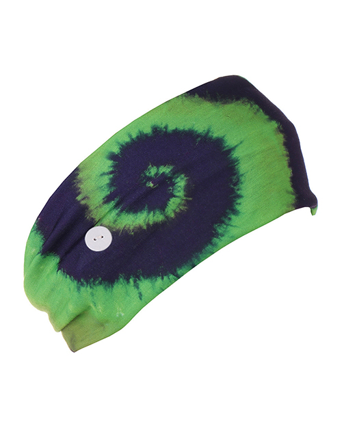 Fashion Bright Green + Button Button Spiral Printed Wide-brimmed Hair Band