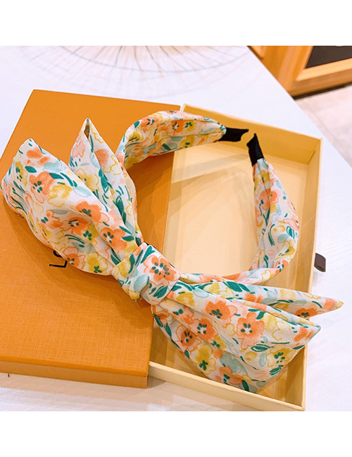 Fashion Yellow Floral Double Bow Headband
