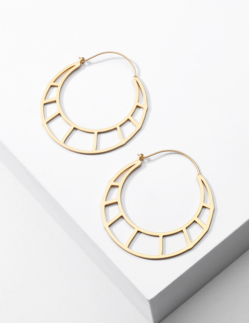 Fashion Golden Geometric Hollow Irregular Alloy Earrings
