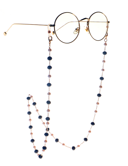 Fashion Golden 8mm Crystal Pearl Anti-skid Glasses Chain