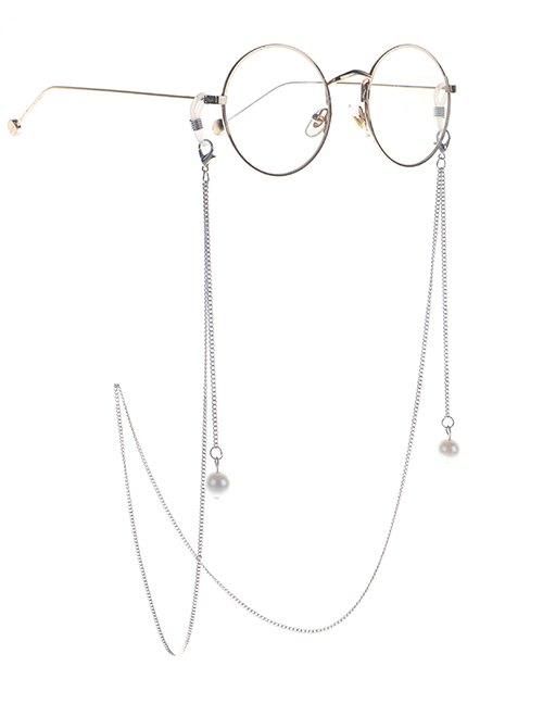 Fashion Silver Chain Hanging Neck Pearl Anti-lost Eye Chain