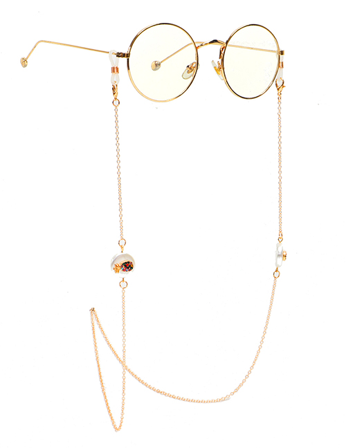 Fashion Golden Non-slip Fruit Pineapple Pearl Rhinestone Glasses Chain