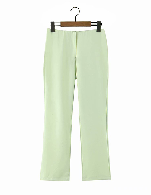Fashion Green Loose Long Solid Color Straight Pants