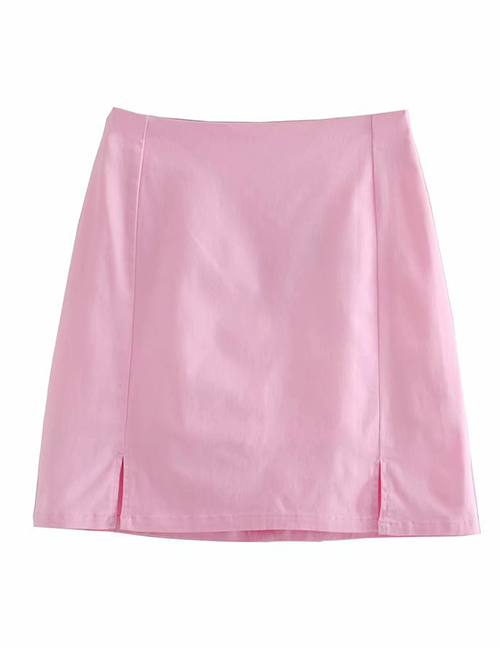 Fashion Pink Loose A-line Split Skirt