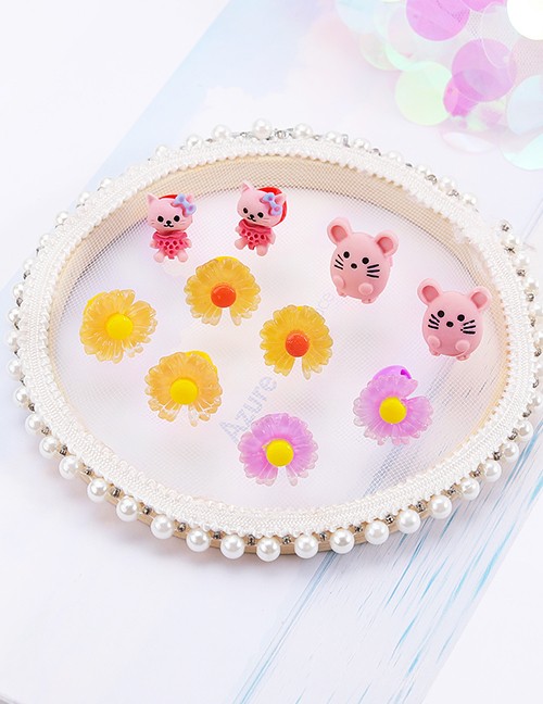 Fashion Meng Mouse Series (10 Pack) Resin Fruit Flower Animal Children Doudou Buckle Clip