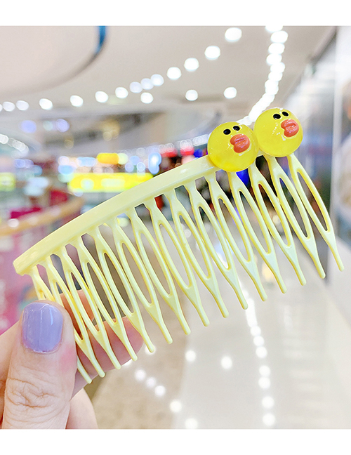 Fashion Little Duck-yellow Fruit Resin Animal Flower Non-slip Insert Comb Children Hairpin