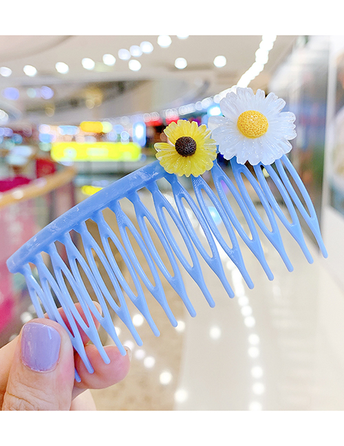 Fashion Daisy-blue Fruit Resin Animal Flower Non-slip Insert Comb Children Hairpin