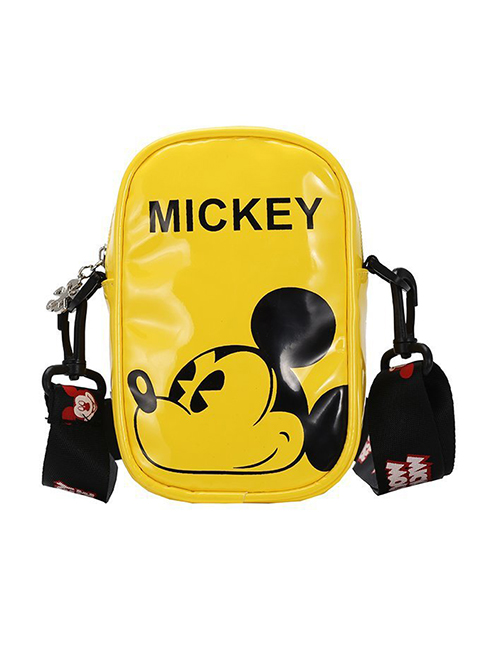 Fashion Yellow Mickey Print Children Shoulder Crossbody Bag