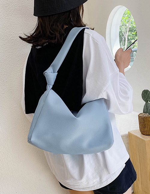 Fashion Blue Knotted Crossbody Shoulder Bag