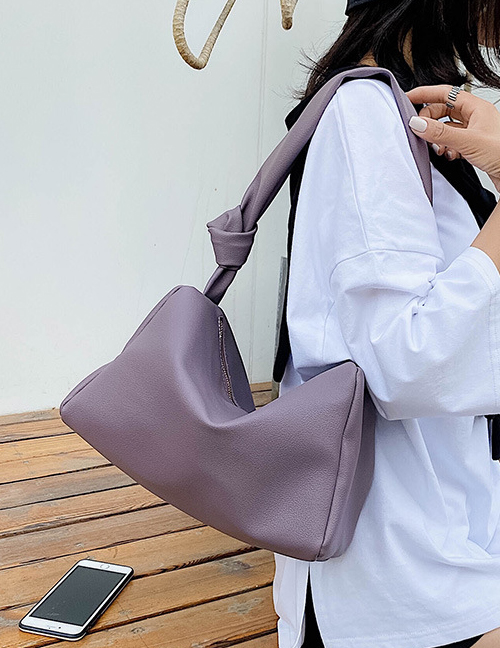 Fashion Purple Knotted Crossbody Shoulder Bag