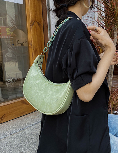 Fashion Green One-shoulder Cross-body Dumpling Underarm Bag