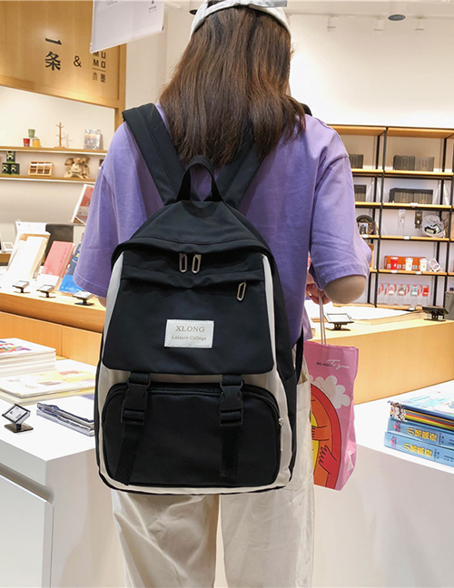 Fashion Black Tooling Girl Backpack
