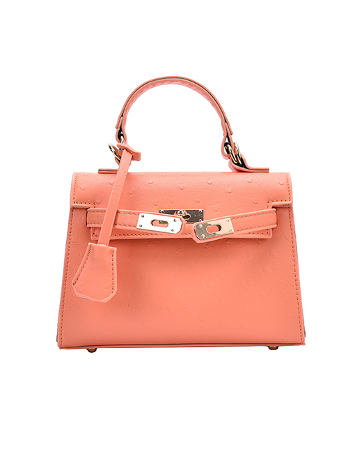Fashion Orange Locked Shoulder Messenger Handbag