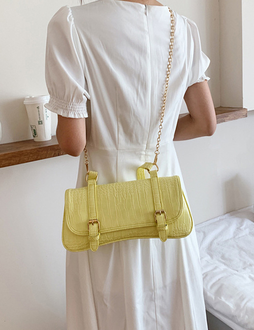 Fashion Yellow Chain Cross-body Shoulder Bag