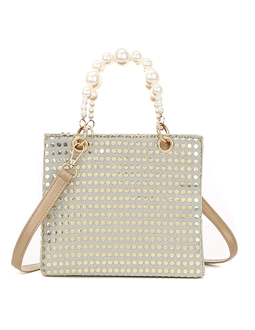 Fashion Golden Large Portable Pearl Shoulder Bag