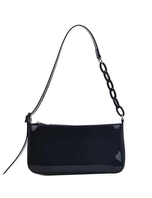 Fashion Black Resin Chain Shoulder Shoulder Bag