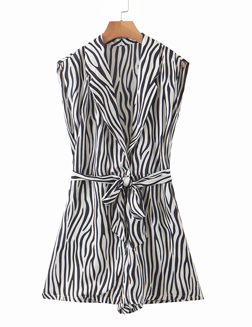 Fashion Zebra Pattern Zebra Print Jumpsuit