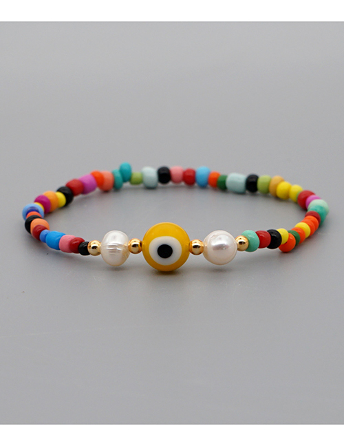Fashion Yellow Colorful Rice Pearl Pearl Bracelet