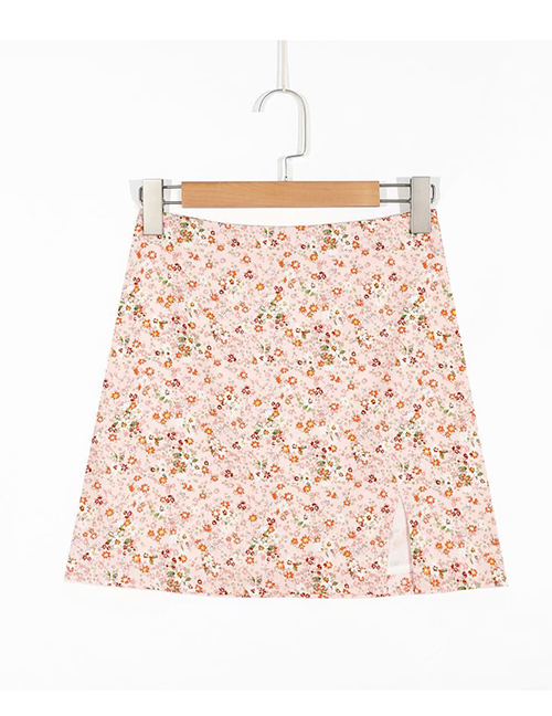 Fashion Printing Floral Print Split Skirt