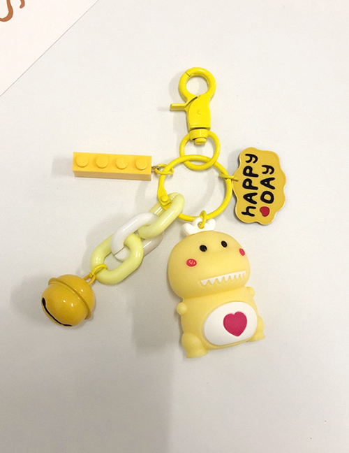 Fashion Yellow Small Dinosaur Doll Keychain Pendant