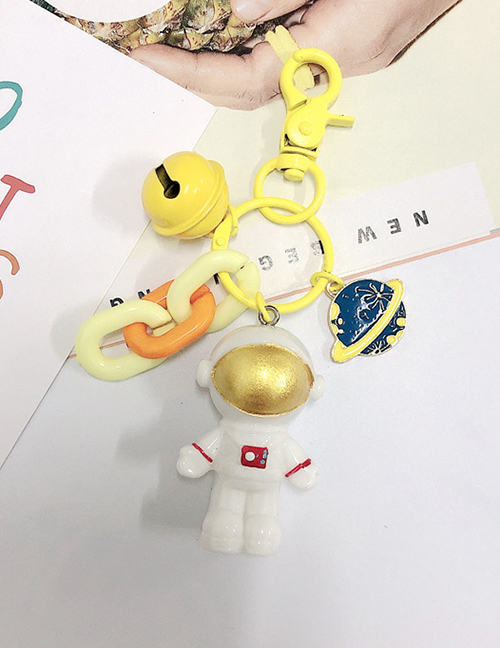Fashion Yellow Astronaut Keychain Pendant