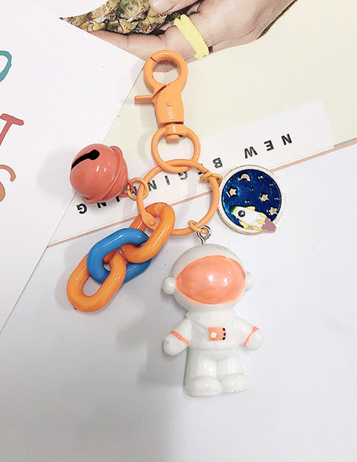 Fashion Orange Astronaut Keychain Pendant