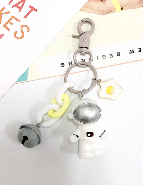Fashion Chain Bell-silver Astronaut Keychain Pendant