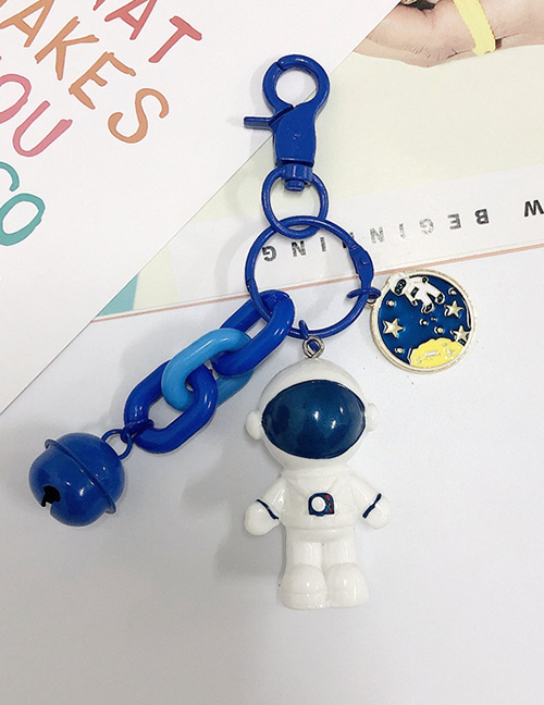Fashion Chain Bell-blue Astronaut Keychain Pendant