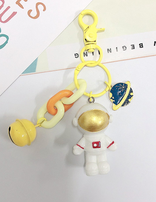 Fashion Chain Bell-yellow Astronaut Keychain Pendant