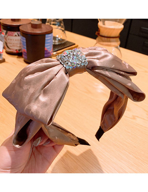 Fashion Champagne Silk Reflective Shiny Double-layer Bow Headband