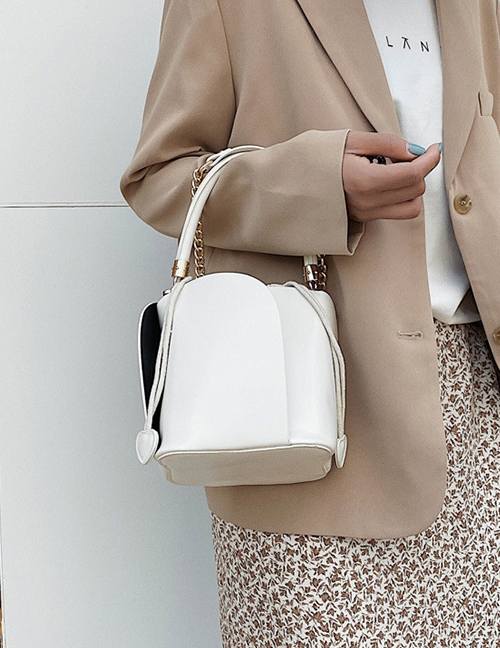 Fashion White Chain Shoulder Messenger Handbag