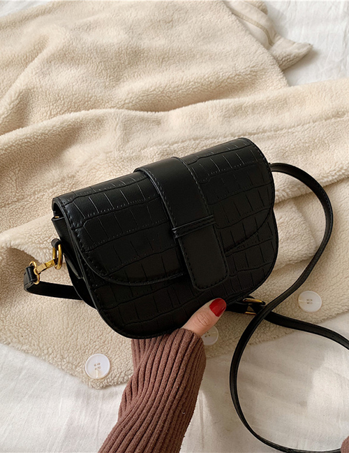 Fashion Black Stone Shoulder Bag